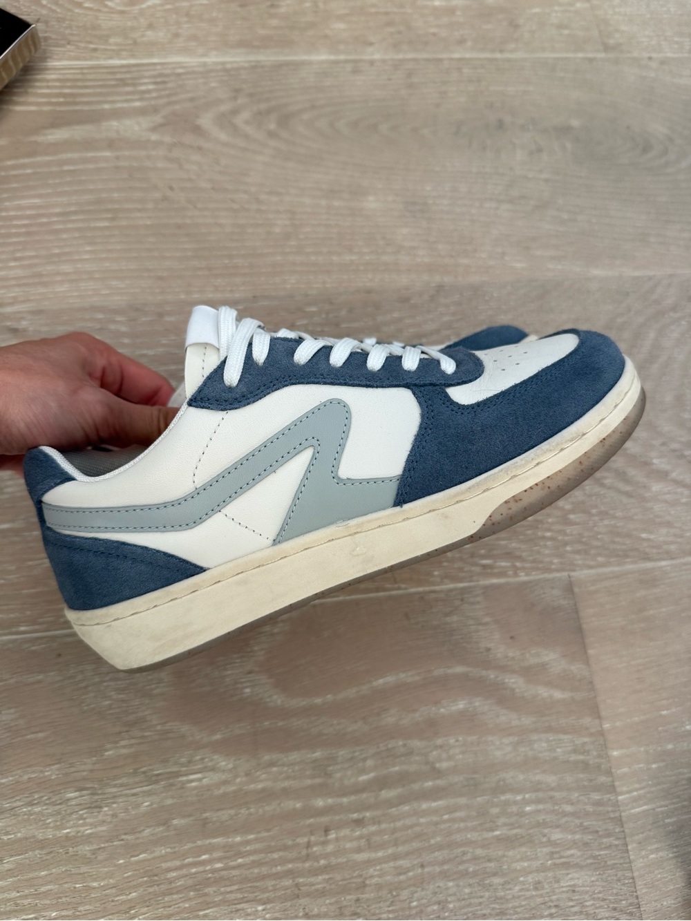 Rag & Bone retro court leather sneakers in Navy and White (limited edition) US 8 - Picture 7 of 15